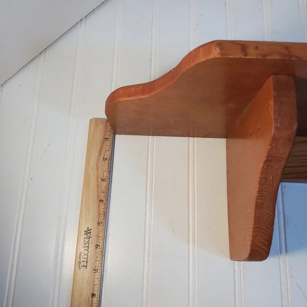 Vintage Handmade Wood Wall Shelf 27